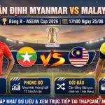 Ảnh bìa nhận định trận đấu giữa Myanmar vs Malaysia tại bảng B ASEAN Cup 2026, cập nhật thông tin lực lượng, phong độ và đối đầu chi tiết trên nền tảng ThapcamTV.